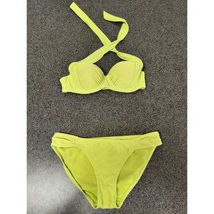 Old Navy Neon Green Swimsuit Set Size XS & S